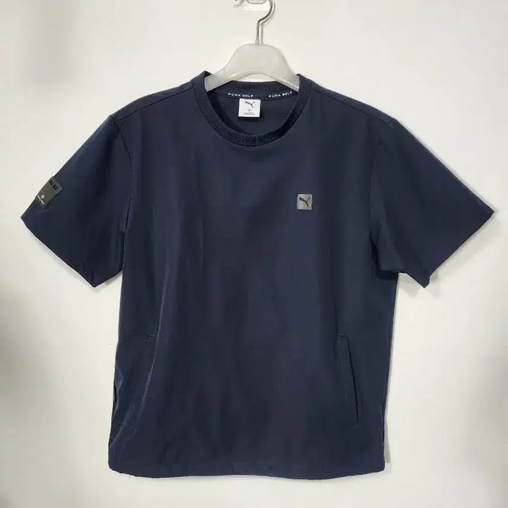 [BUNJANG] Puma Golf Navy Woven Functional Short Sleeve T-Shirt M / 푸마 골프 네이비 우븐 기능성 반팔티 95-100 M 새제품급