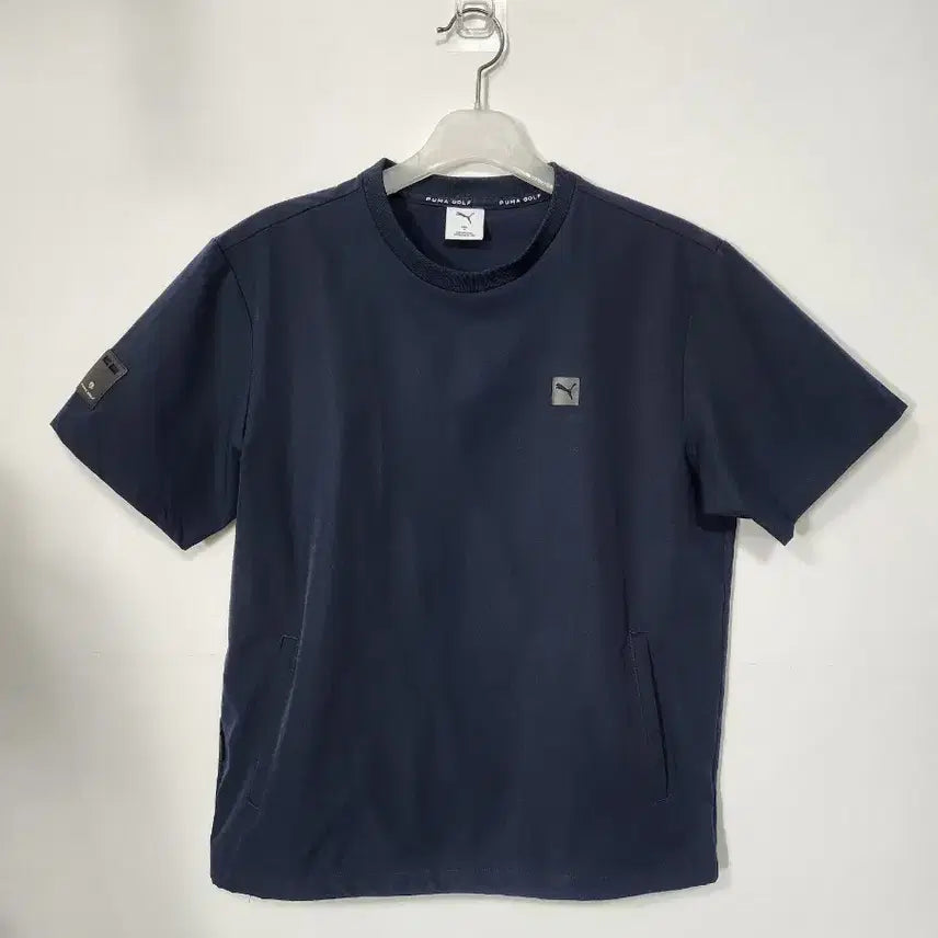 [BUNJANG] Puma Golf Navy Woven Functional Short Sleeve T-Shirt M / 푸마 골프 네이비 우븐 기능성 반팔티 95-100 M 새제품급