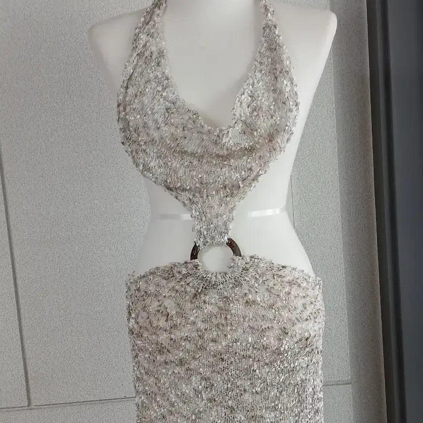 [BUNJANG] Halterneck Side Slit Beach Maxi Dress / 섹시휴양비치룩