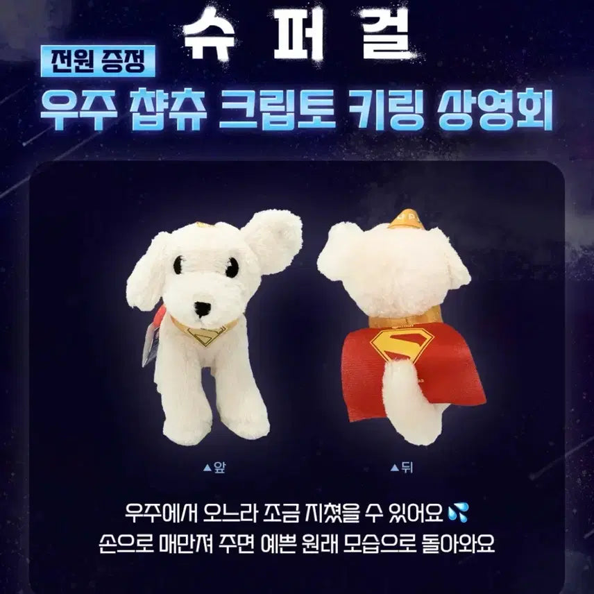 [BUNJANG] Supergirl Universe Chapchu Crypto Keychain (15cm) / 슈퍼걸 우주 찹츄 크립토 키링 상영회 키링 (15cm) 6.27.수령접수