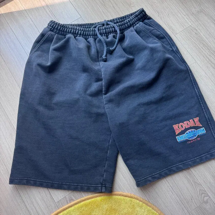 [BUNJANG] Kodak Washing 6-Panel Shorts Black / 코닥 워싱 6부 반바지 블랙