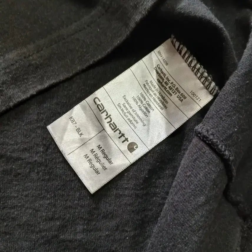 [BUNJANG] Carhartt Black Pocket T-Shirt / 칼하트 반팔 포켓 티셔츠 블랙