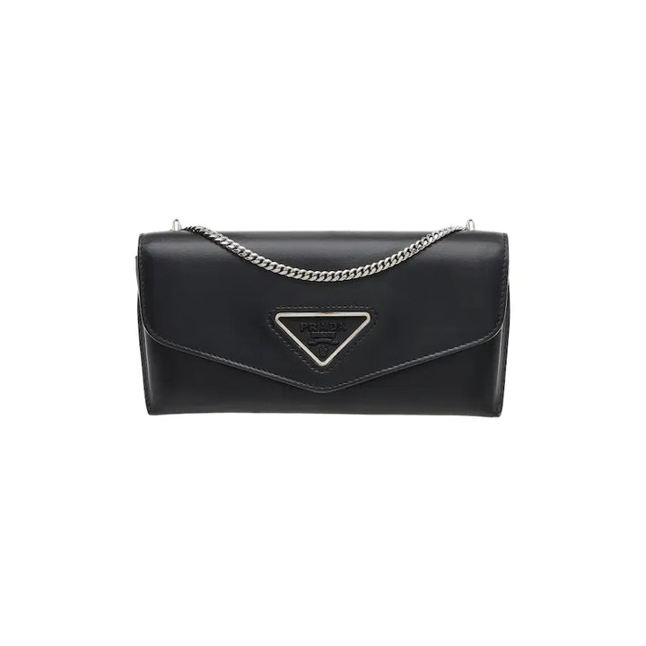 [BUNJANG] Prada Envelope Chain Shoulder Bag Black Leather / 프라다 엔벨로프 체인 숄더백