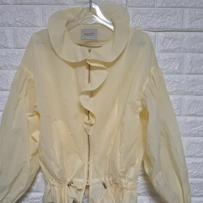 [BUNJANG] RAUSCH Frill Detail Zipper Jacket Yellow / RAUSCH 프릴 디테일 지퍼 자켓 옐로우봄여름s-m