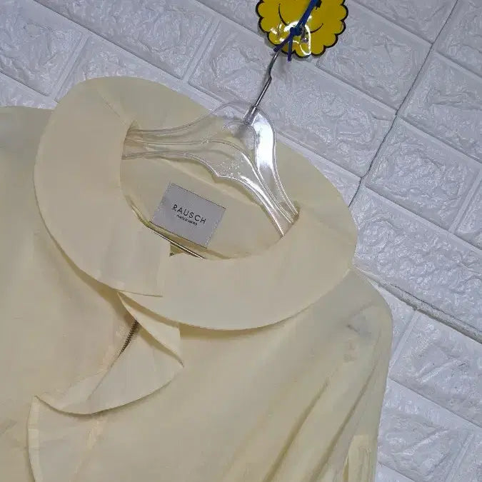 [BUNJANG] RAUSCH Frill Detail Zipper Jacket Yellow / RAUSCH 프릴 디테일 지퍼 자켓 옐로우봄여름s-m