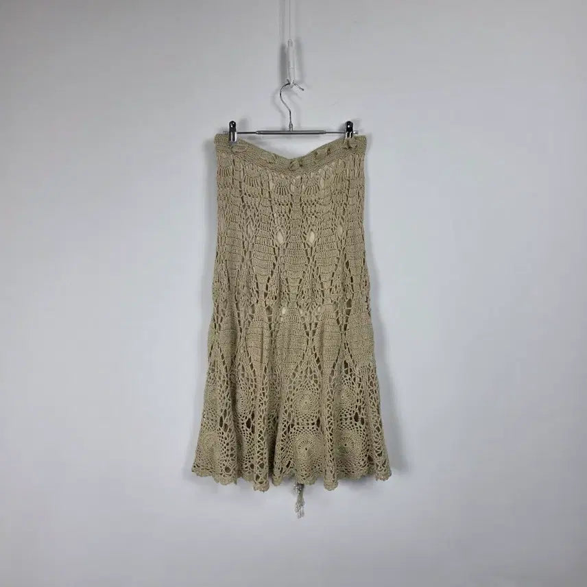 [BUNJANG] Kenzie Beige Vintage Knit Skirt / 켄지 베이지 빈티지 니트 스커트 여 28, 260623