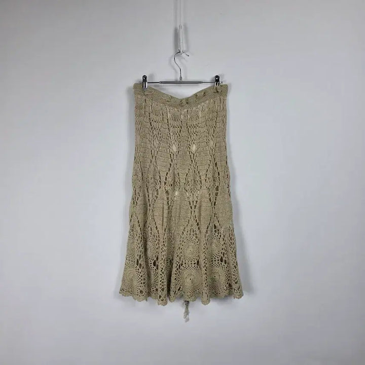 [BUNJANG] Kenzie Beige Vintage Knit Skirt / 켄지 베이지 빈티지 니트 스커트 여 28, 260623