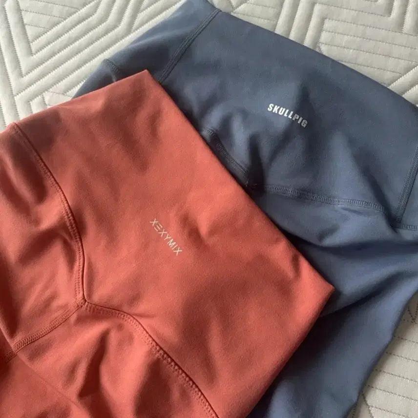 [BUNJANG] Xexymix Sculpey Leggings Coral/Blue Set / 여성 레깅스 코랄/블루 2종