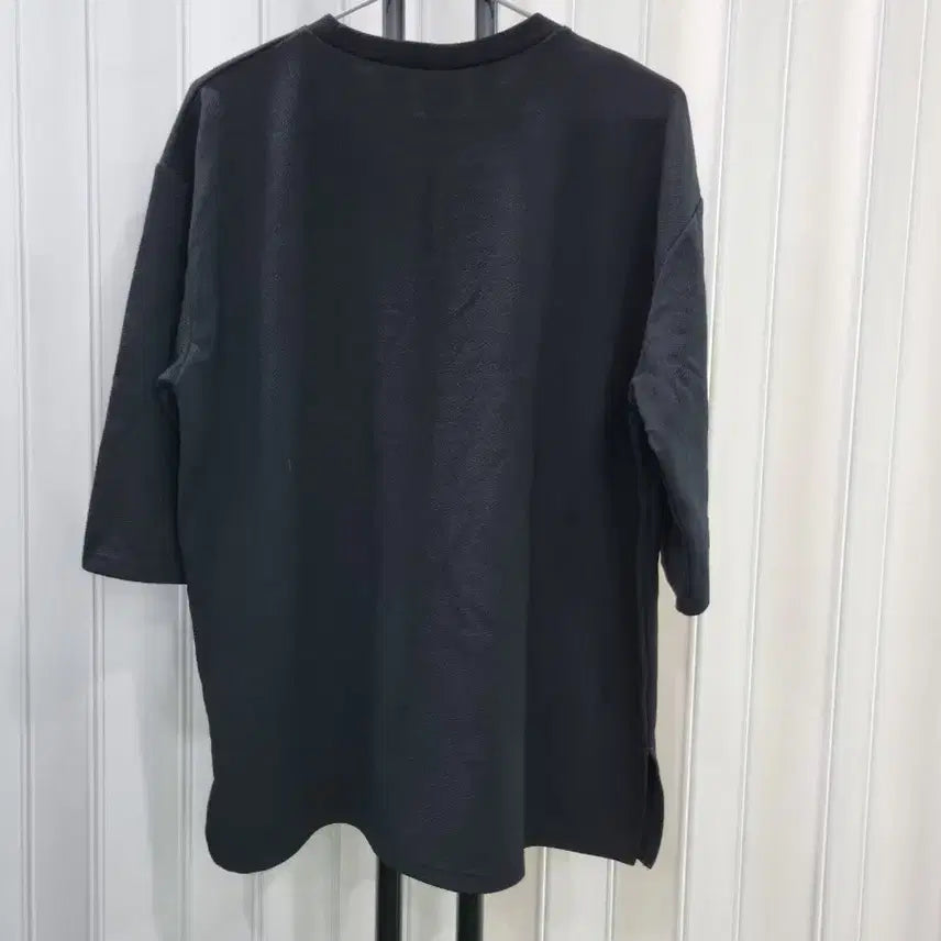 [BUNJANG] Mickey Mouse 3/4 Sleeve T-Shirt Black / 미키마우스 7부 소매 티셔츠 블랙