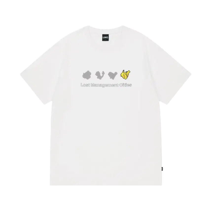 [BUNJANG] LMC x Pokémon Pixel Art T-Shirt White XL / LMC 포켓몬 픽셀 아트 랜덤 티셔츠 화이트 B XL 새상품