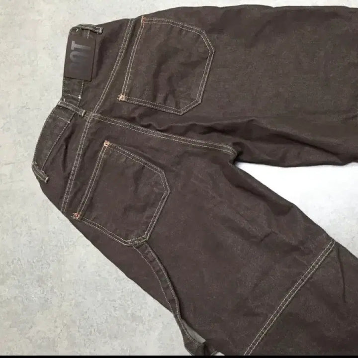 [BUNJANG] DOT Denim Pants - Brown / DOT 데님 팬츠 브라운