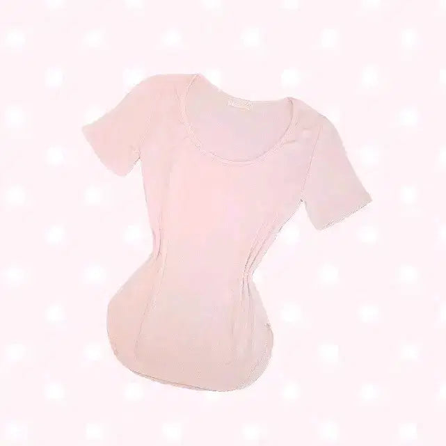 [BUNJANG] Hime Gyaru Strawberry Milk Pink Short Sleeve Basic T-Shirt / (미착용) 히메갸루 딸기우유 핑크 반팔 기본티 ㅅㅊㅇ 에이블리