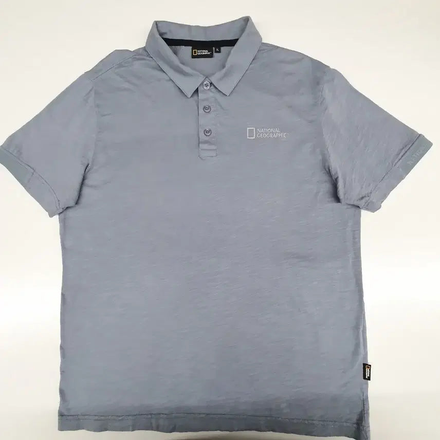 [BUNJANG] National Geographic Cotton Collar T-Shirt - Grey, XL / 내셔널지오그래픽 카라티