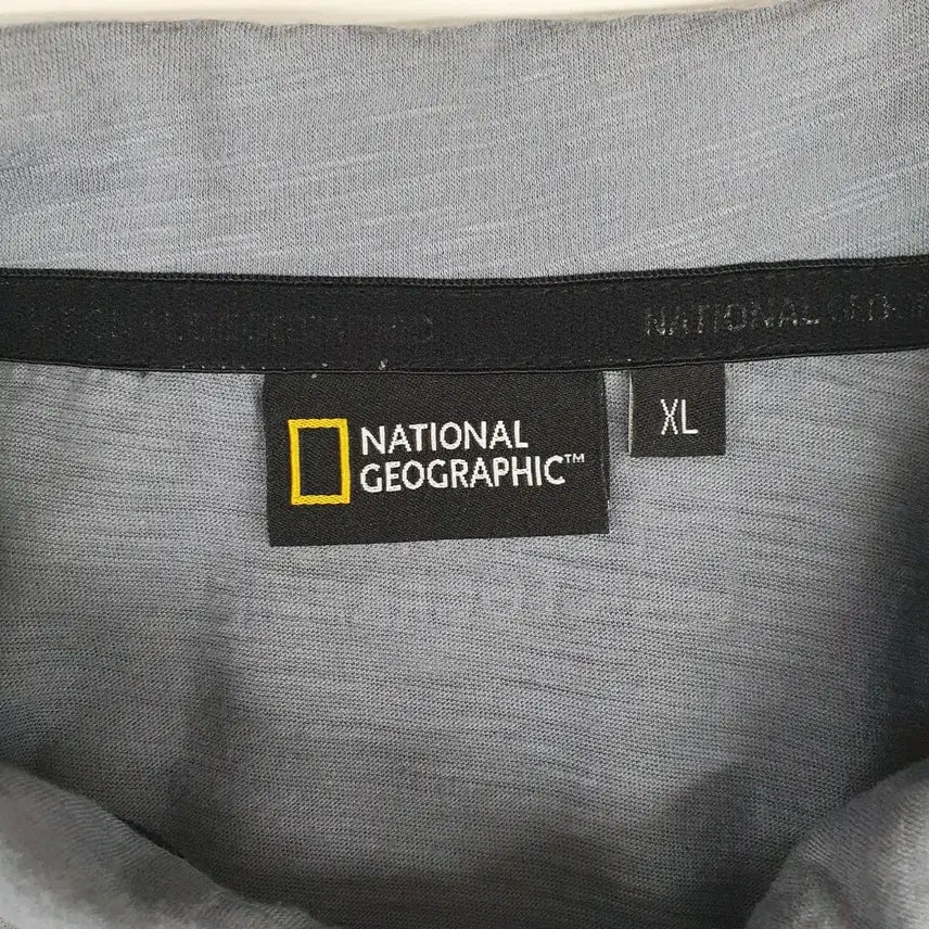 [BUNJANG] National Geographic Cotton Collar T-Shirt - Grey, XL / 내셔널지오그래픽 카라티