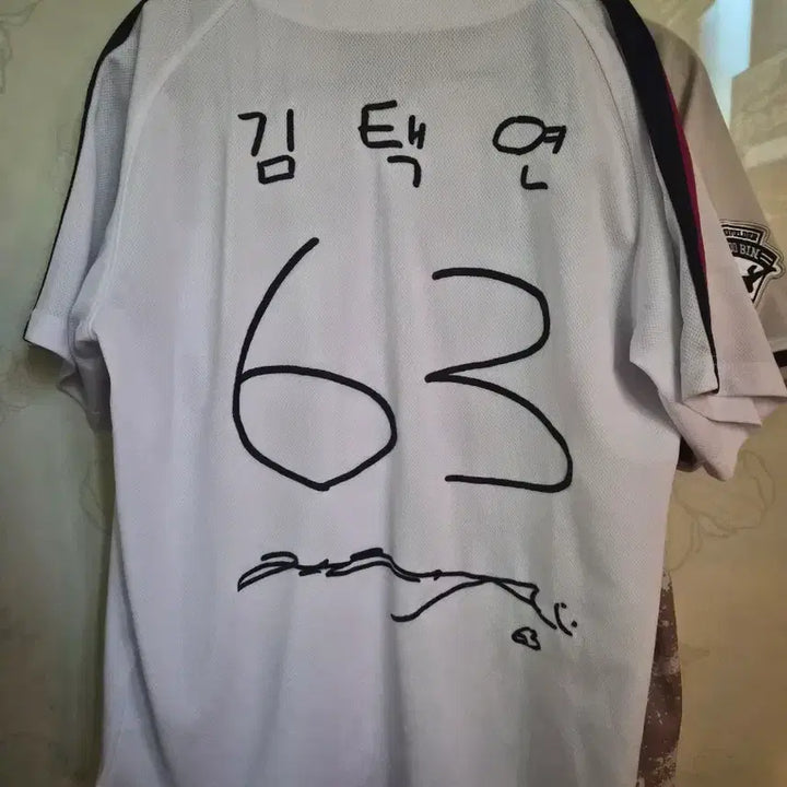 [BUNJANG] Doosan Bears Kim Taek-yeon Retro Baseball Jersey with Signed Name Patch / 두산베어스 레트로 유니폼 김택연 손마킹
