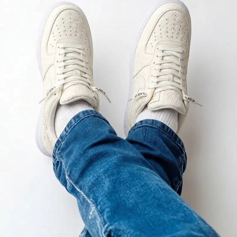 [BUNJANG] Nike Louis Vuitton Air Force 1 Low White Sneakers / 나이키 루이통 에어포스 1 로우 화이트