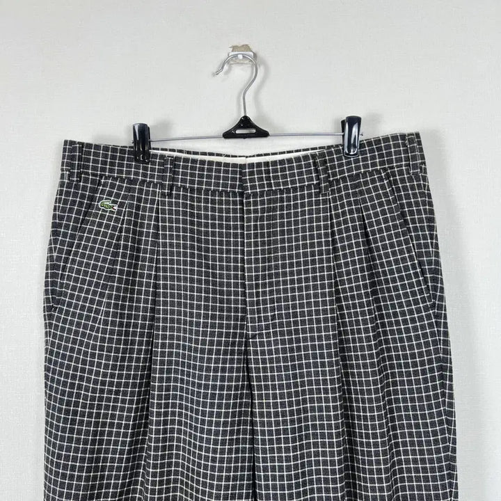 [BUNJANG] Lacoste Vintage Wool Wide Check Trousers Men&
