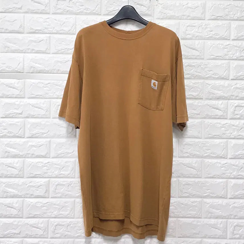 [BUNJANG] Carhartt Brown Short Sleeve T-Shirt / L 칼하트 브라운 반팔 티 D769