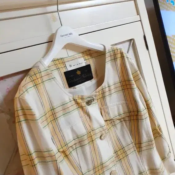 [BUNJANG] It Michaa Check Blouse / 잇미샤 블라우스/55-닐씬66