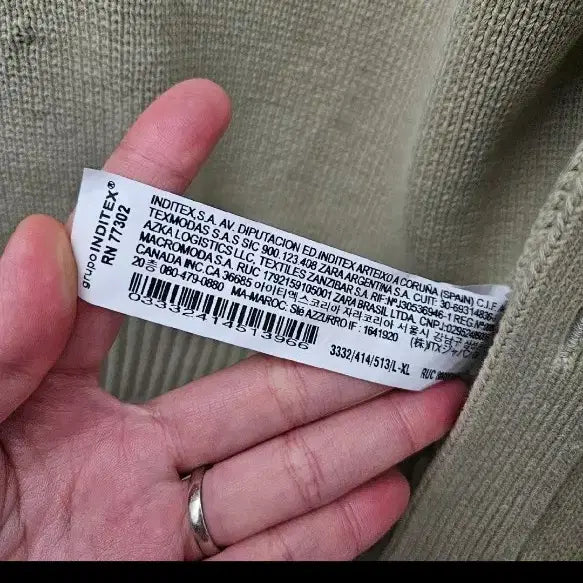 [BUNJANG] ZARA Knit Cardigan Green L XL / ZARA 니트 가디건 연두색 메론 L XL