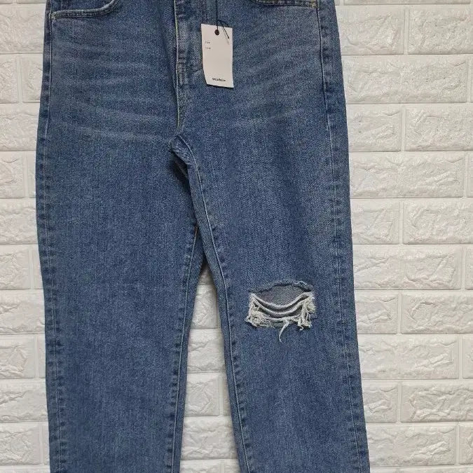[BUNJANG] Denim Pants Long Leg Fit Ripped M / 데님 팬츠 롱다리 핏 찢청M