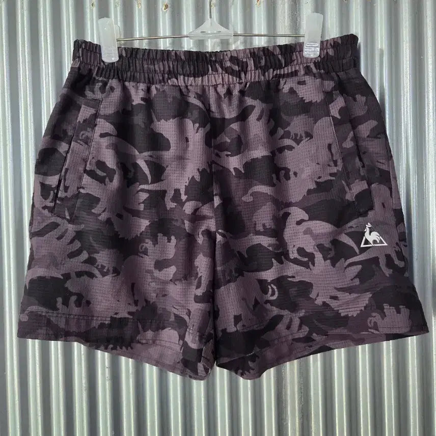 [BUNJANG] Le Coq Sportif Camouflage Shorts Black/Grey / M 르꼬끄 스포르티브 카모플라쥬 반바지 블랙/그레이