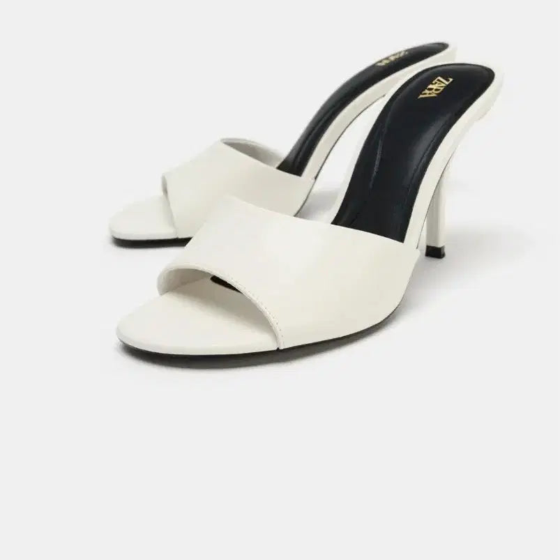 [BUNJANG] ZARA Cream White Heeled Sandals / 자라  크림화이트 힐샌들