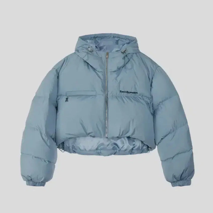 [BUNJANG] Rest and Recreation Riri Hooded Short Down Jacket / 레스트앤레크레이션 리리 후드 숏 다운 자켓 패딩