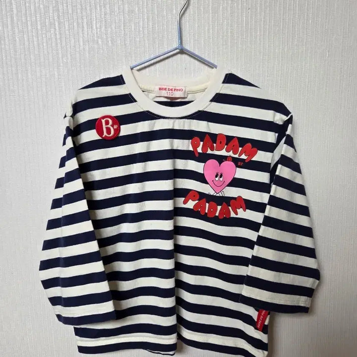 [BUNJANG] Bebe de Pino Striped Long Sleeve T-Shirt Size 110 / 베베드피노 단가라 긴팔티 110