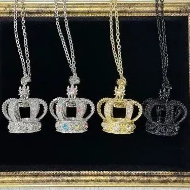 [SOLD OUT] 리프 크라운 목걸이 블랙 지뢰계 양지뢰