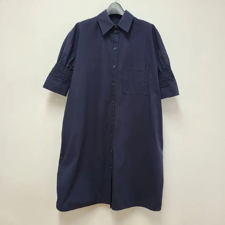 [BUNJANG] COS Navy Cotton Shirt Dress with Smocking Detail / 코스 셔츠형 원피스 55