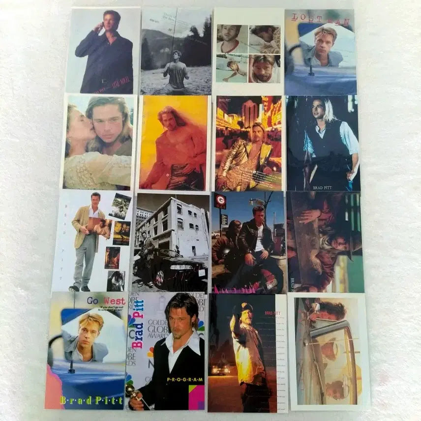 [BUNJANG] Brad Pitt Postcard Set (16 Pieces) / 세트 브래드피트 엽서 16장 / 빈티지 영화 스타 포스터 굿즈 가을의전설