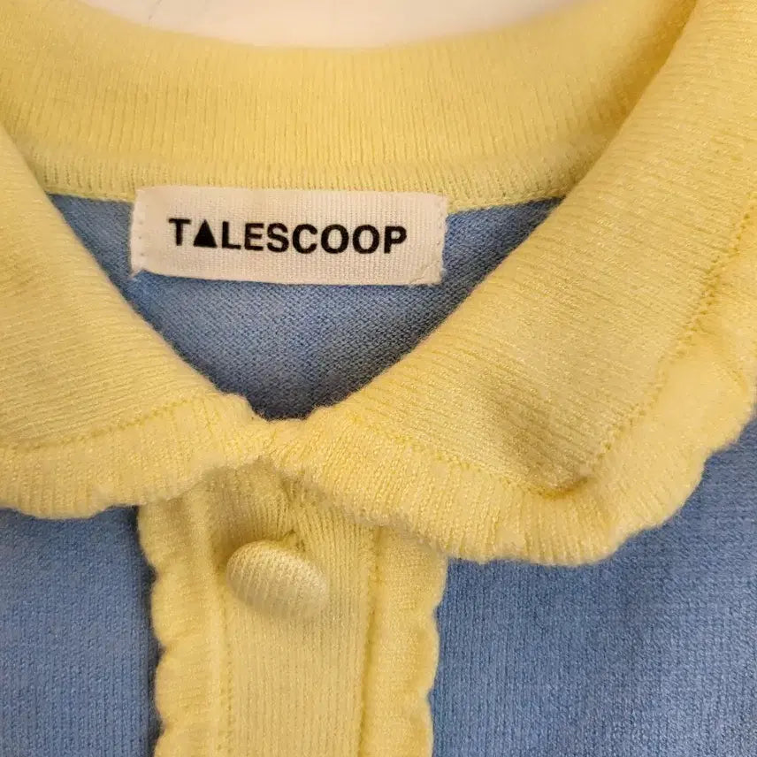 [BUNJANG] Tails Shop Kids Collar Short Sleeve Knit Blue/Yellow / 테일즈샵 카라 반팔 니트 블루/옐로우아동