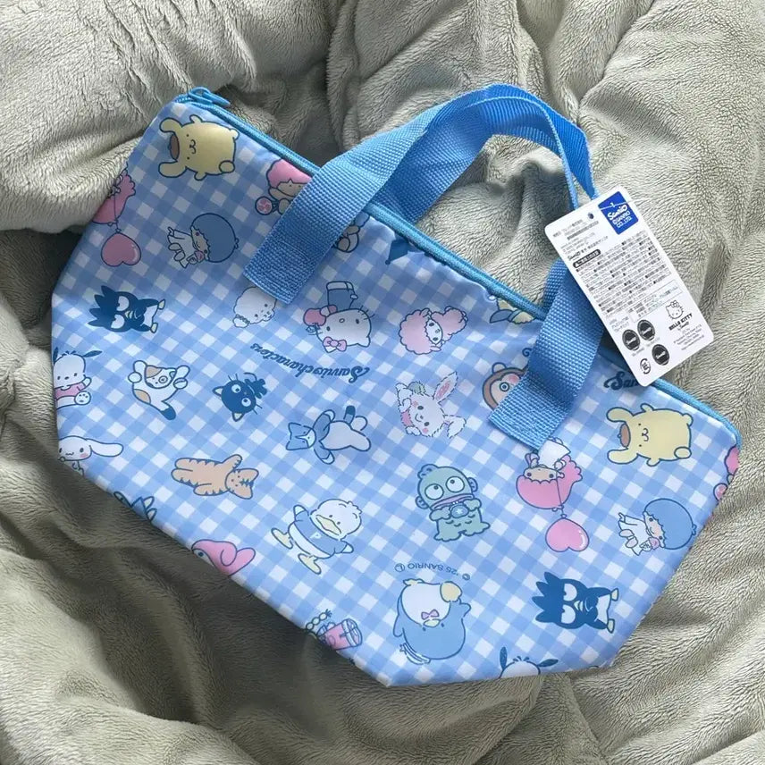 [BUNJANG] Sanrio Characters Check Cooler Bag / 택0,새상품) 일본 산리오 캐릭터즈 체크 보냉백