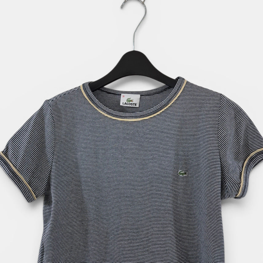 [BUNJANG] Lacoste Y2K Striped Short Sleeve T-Shirt Women&
