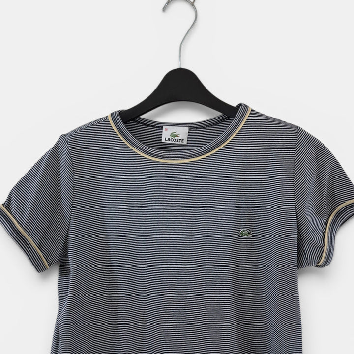 [BUNJANG] Lacoste Y2K Striped Short Sleeve T-Shirt Women&