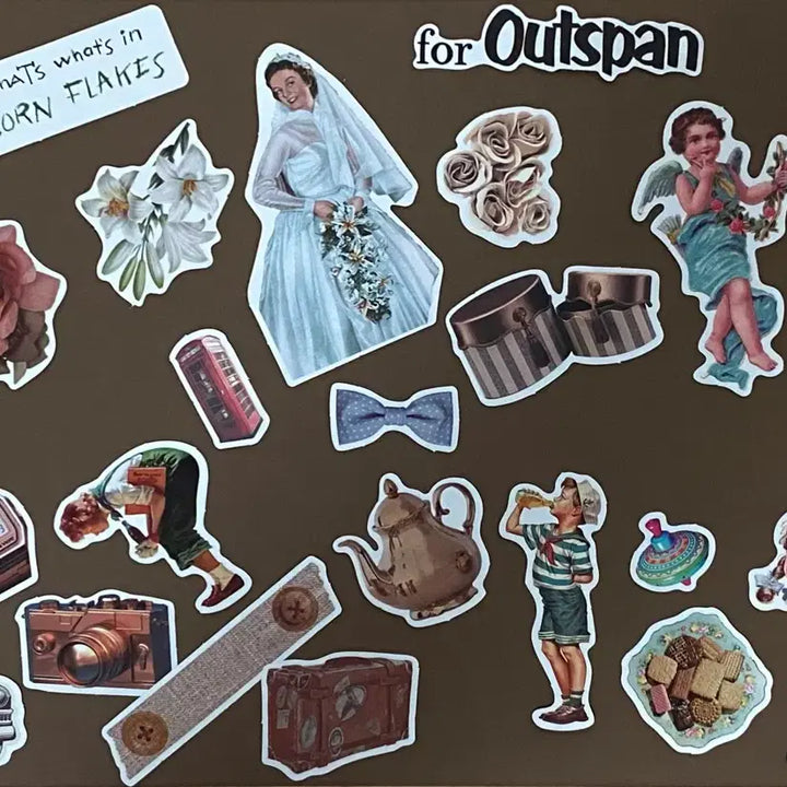 [BUNJANG] Gothic Vintage Scrapbooking Sticker Set / 고딕풍 다꾸 빈티지 스티커