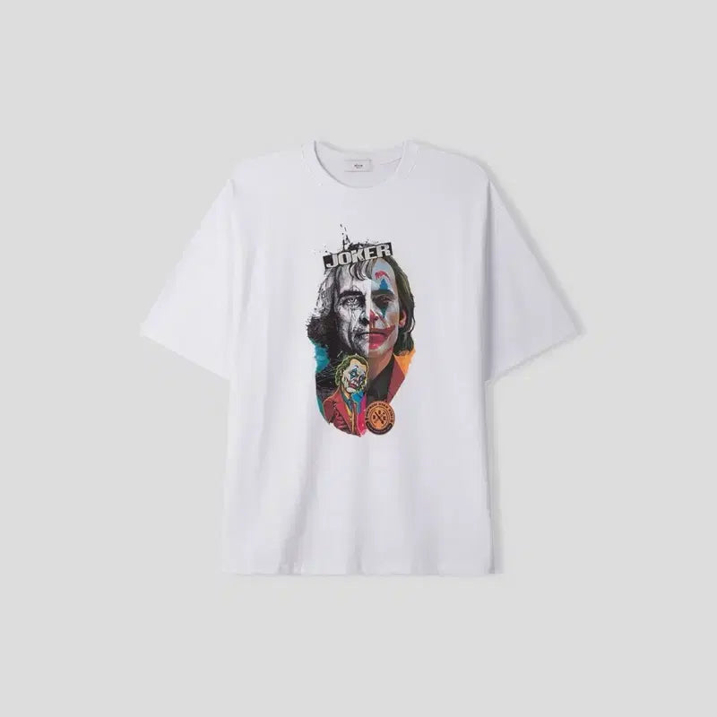 [BUNJANG] Joker Printing Short Sleeve T-Shirt White / 조커 프린팅 반팔 티셔츠 화이트
