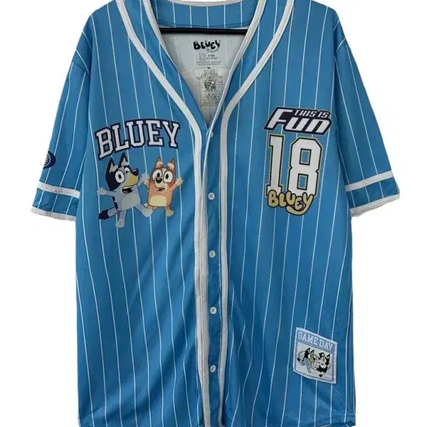 [BUNJANG] Bluey Character Baseball Jersey / [L] BLUEY 캐릭터 베이스볼저지