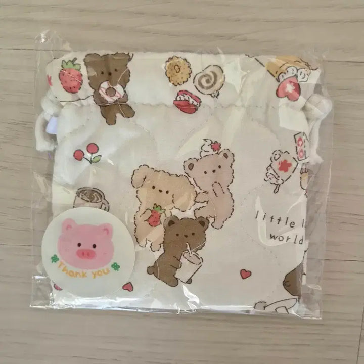 [BUNJANG] JjaengEing Dessert Bear Mini Drawstring Pouch / 쟁잉님 디저트베어 미니 복조리 파우치