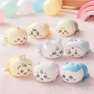 [BUNJANG] Chiikawa Baby (Racco) Wind-up Toy + Figure Bundle / 치이카와 베이비 (랏코) 태엽+ 피규어+가챠 파우치+랜덤피규어