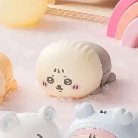 [BUNJANG] Chiikawa Baby (Racco) Wind-up Toy + Figure Bundle / 치이카와 베이비 (랏코) 태엽+ 피규어+가챠 파우치+랜덤피규어