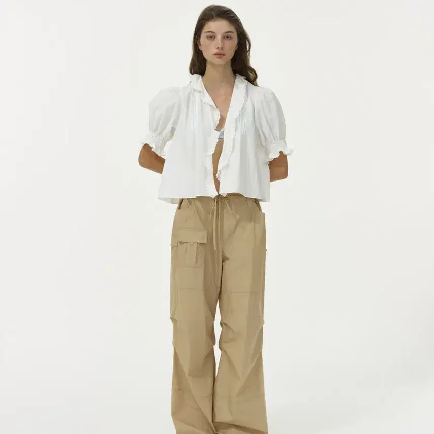 [BUNJANG] Ribbon Light Nomad Cargo Pants - Beige / 리본빛 Nomad Cargo Pants - Beige