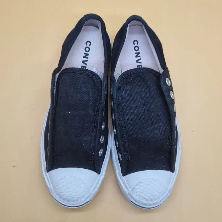 [BUNJANG] Converse Jack Purcell Classic Black Sneakers / 컨버스 잭퍼셀 클래식 블랙 스니커즈 225