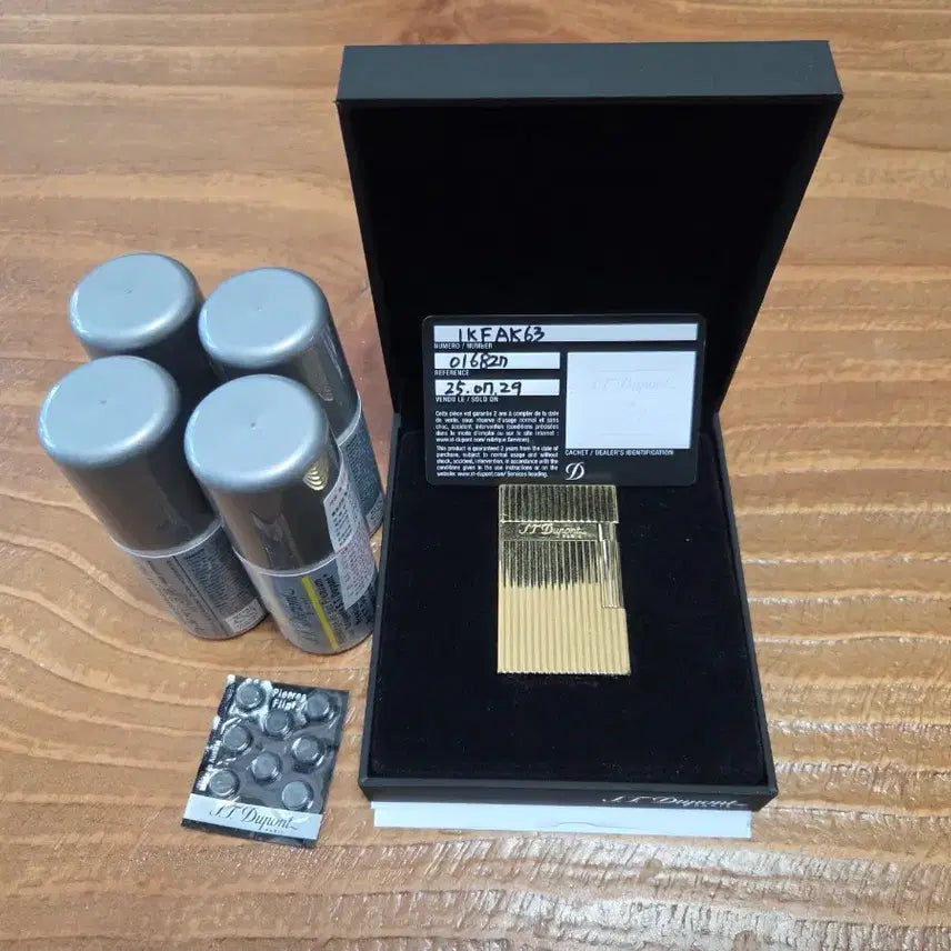 [BUNJANG] S.T. Dupont Line 2 Lighter with 4 Gas Refills and Flints / S.T. Dupont 듀퐁 라이터 라인 2 + 가스 리필 4개 + 부싯돌