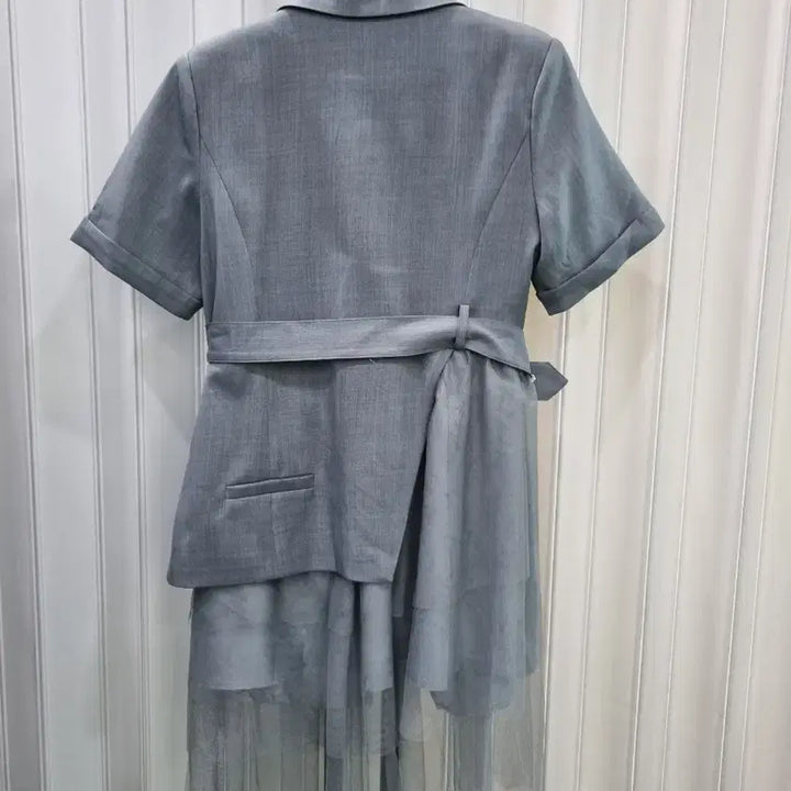 [BUNJANG] Grey Jacket with Unique Design and Sheer Detail / 자켓 그레이