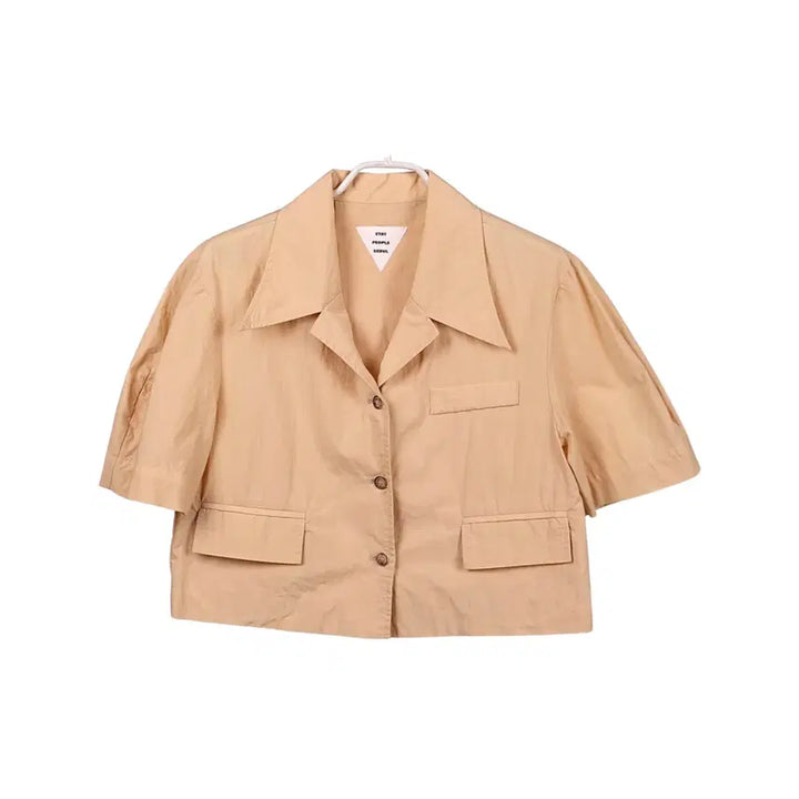 [BUNJANG] STAY PEOPLE Cropped Short Sleeve Jacket / STAY PEOPLE 스테이피플 크롭 반팔 자켓 FREE_A317