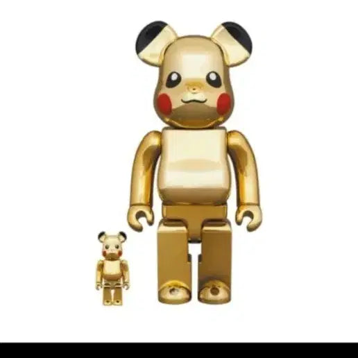 [BUNJANG] Bearbrick Pikachu Gold 400% &amp; 100% Set / 베어브릭 피카츄 골드 금색 400&amp;100 세트