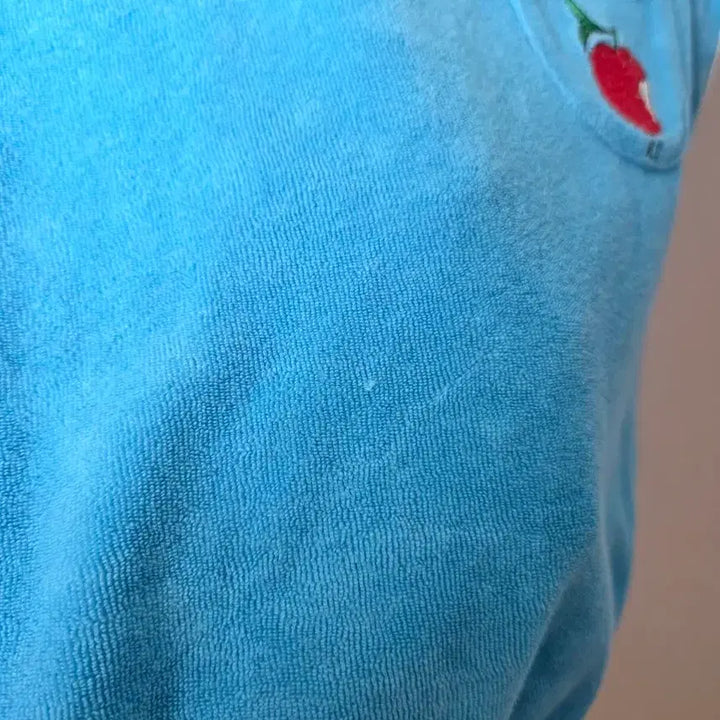 [BUNJANG] Bebe de Pino Apple Embroidery Towel Short Sleeve T-Shirt Size 100 / 베베드피노 사과 자수 타올 반팔티 100