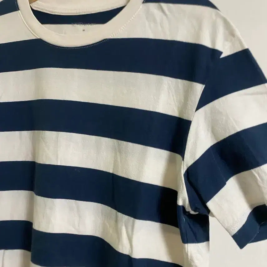[BUNJANG] TOPTEN Navy Stripe T-shirt 95 / 탑텐 네이비 스트라이프 티셔츠 95